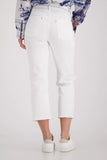 Straight-leg jeans with frayed details