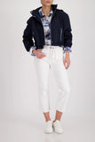 Straight-leg jeans with frayed details