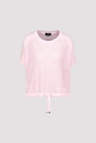 Ajour knitted jumper with rhinestones
