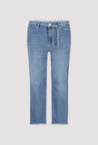 Straight-leg jeans with frayed details