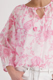Blouse with floral pattern