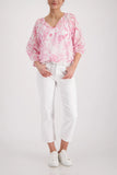 Blouse with floral pattern