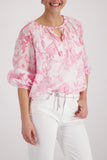 Blouse with floral pattern