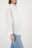 Blouse with flower embroidery