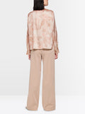 Silk blend bow blouse