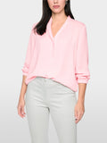 Loose-fitting blouse with V-neck