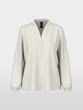 Loose-fitting blouse with V-neck