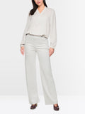 Loose-fitting blouse with V-neck