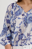 Blouse with floral pattern