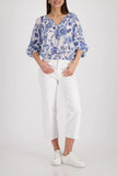 Blouse with floral pattern