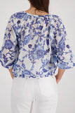 Blouse with floral pattern