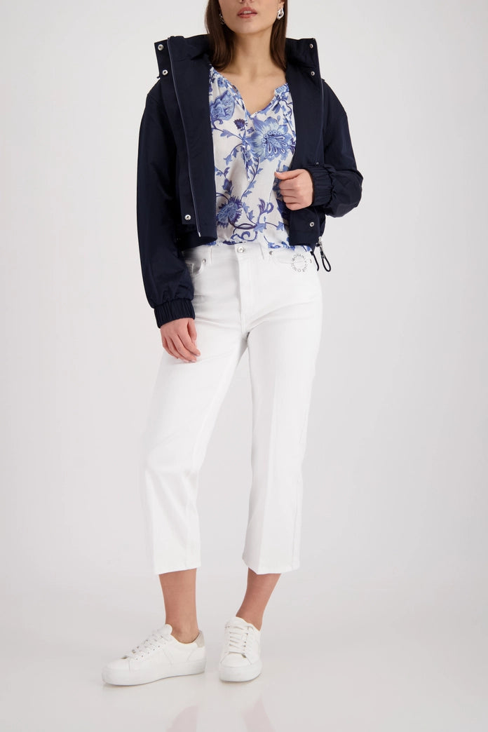 Blouse with floral pattern